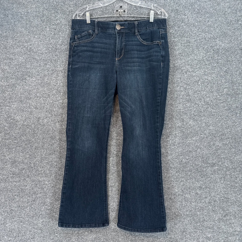 Democracy Jeans Women 10 Petite Dark Wash Ab'solution Bootcut Flare Stretch